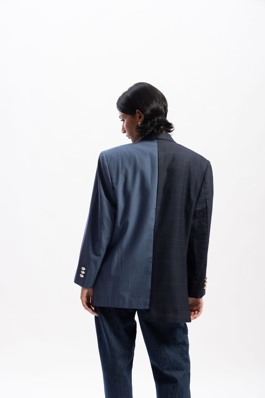 Half and half blazer