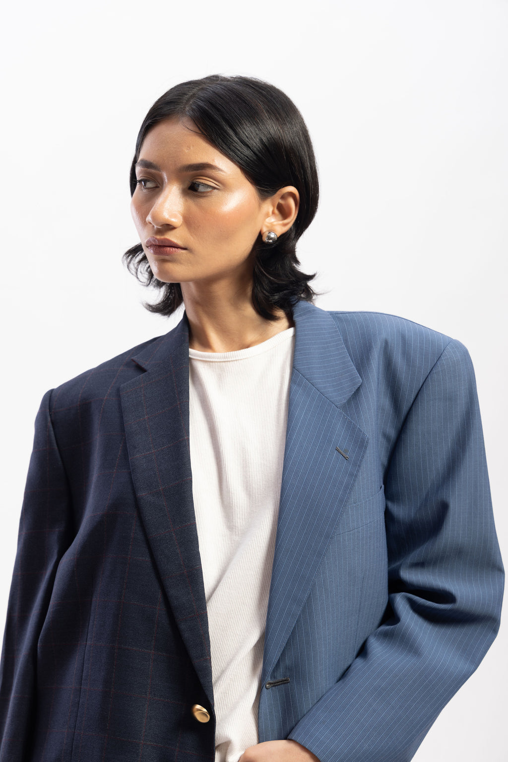 Half and half blazer