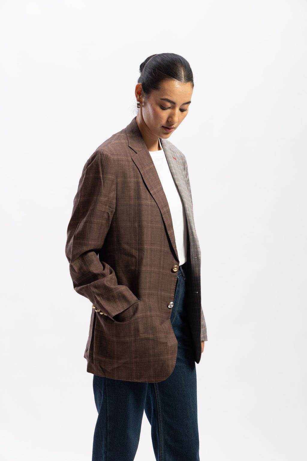 Half and half blazer