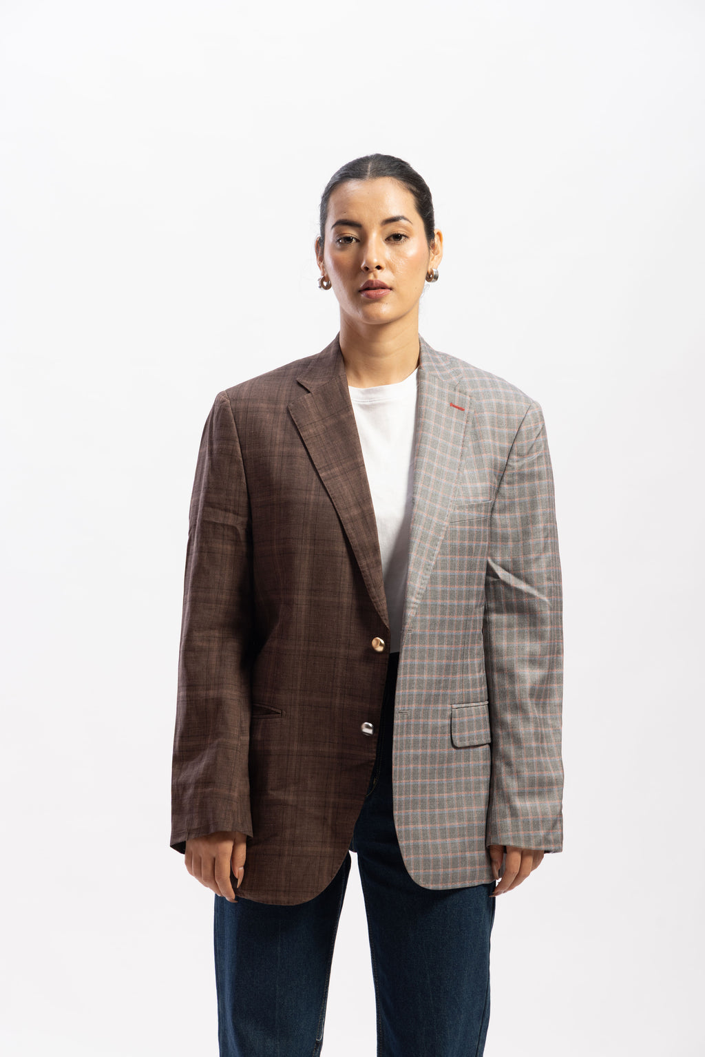 Half and half blazer