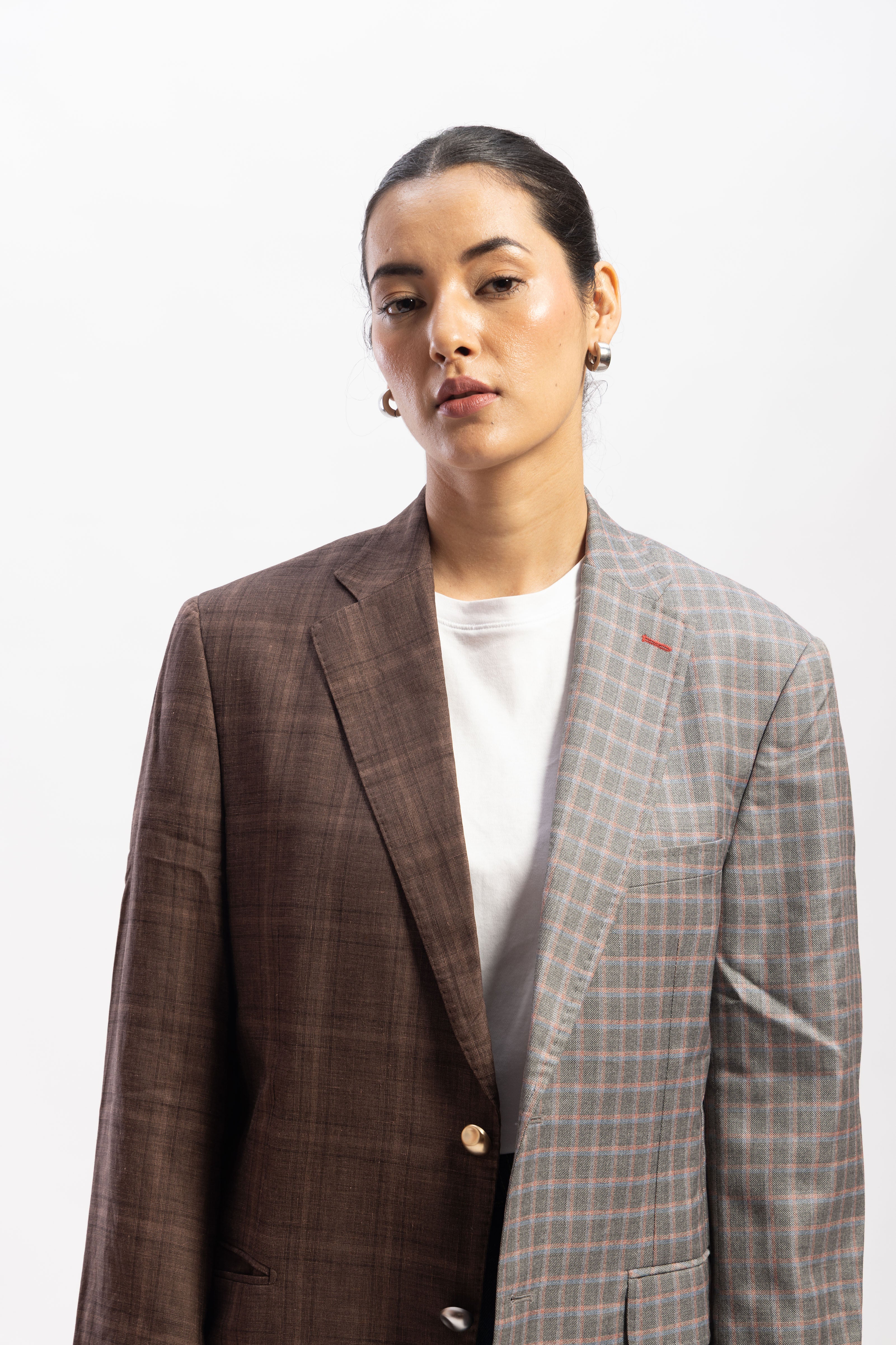 Half and half blazer