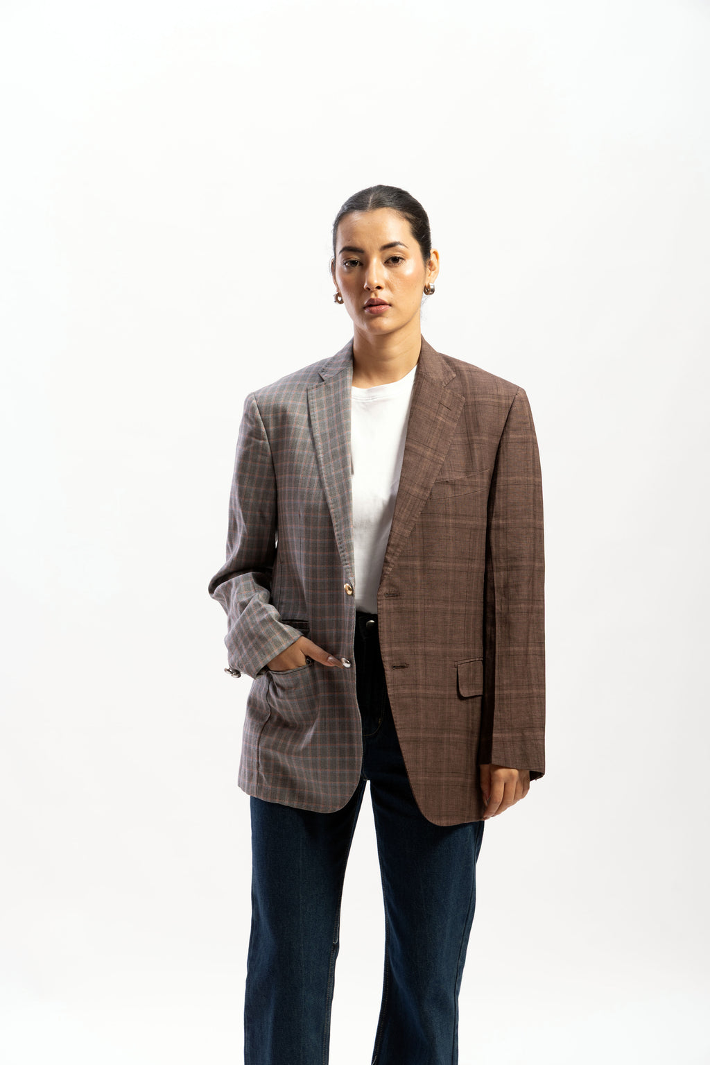 Half and half blazer