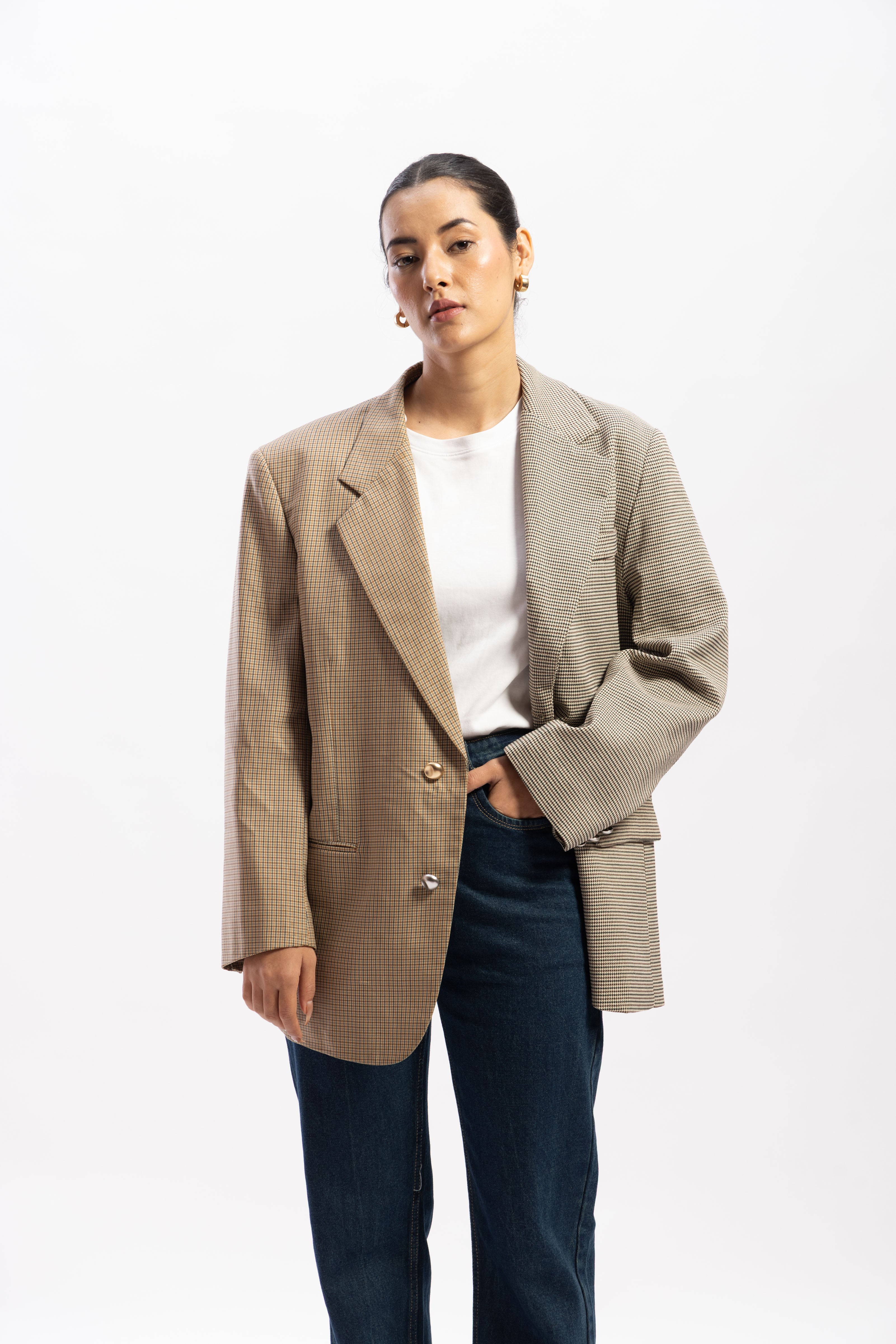 Half and half blazer