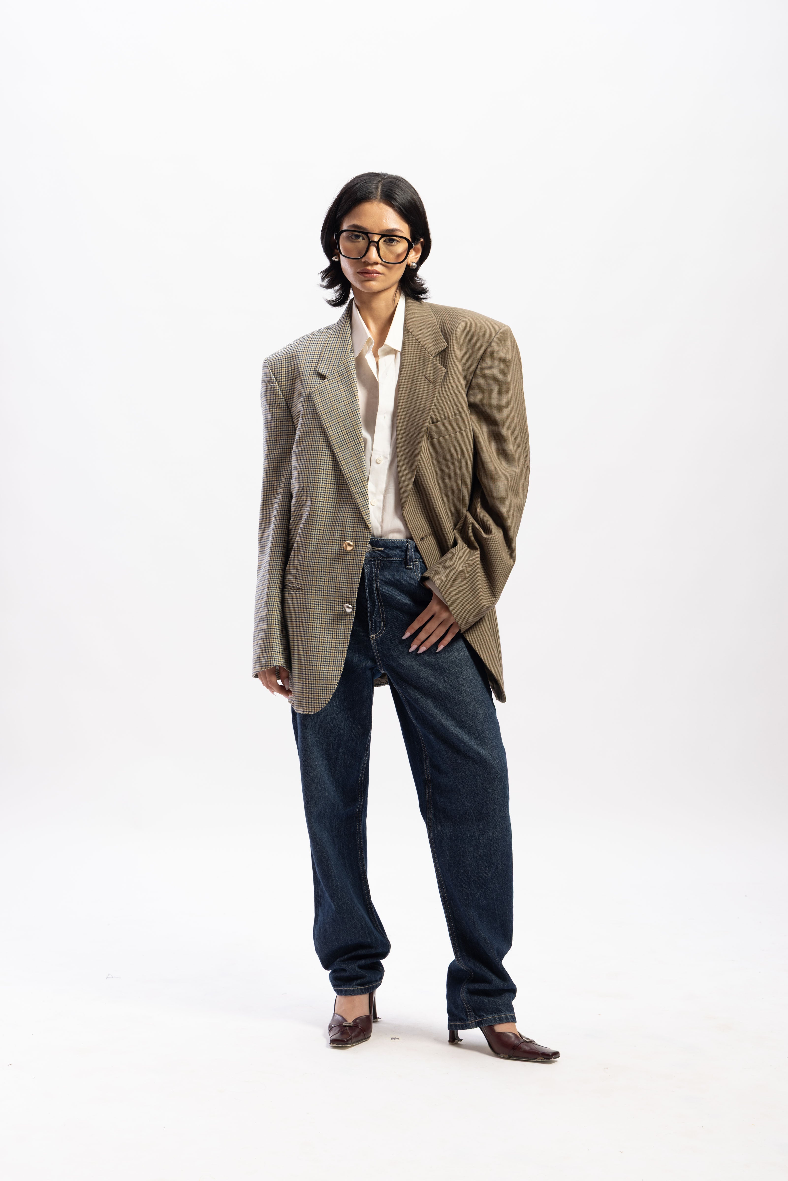 Half and half blazer