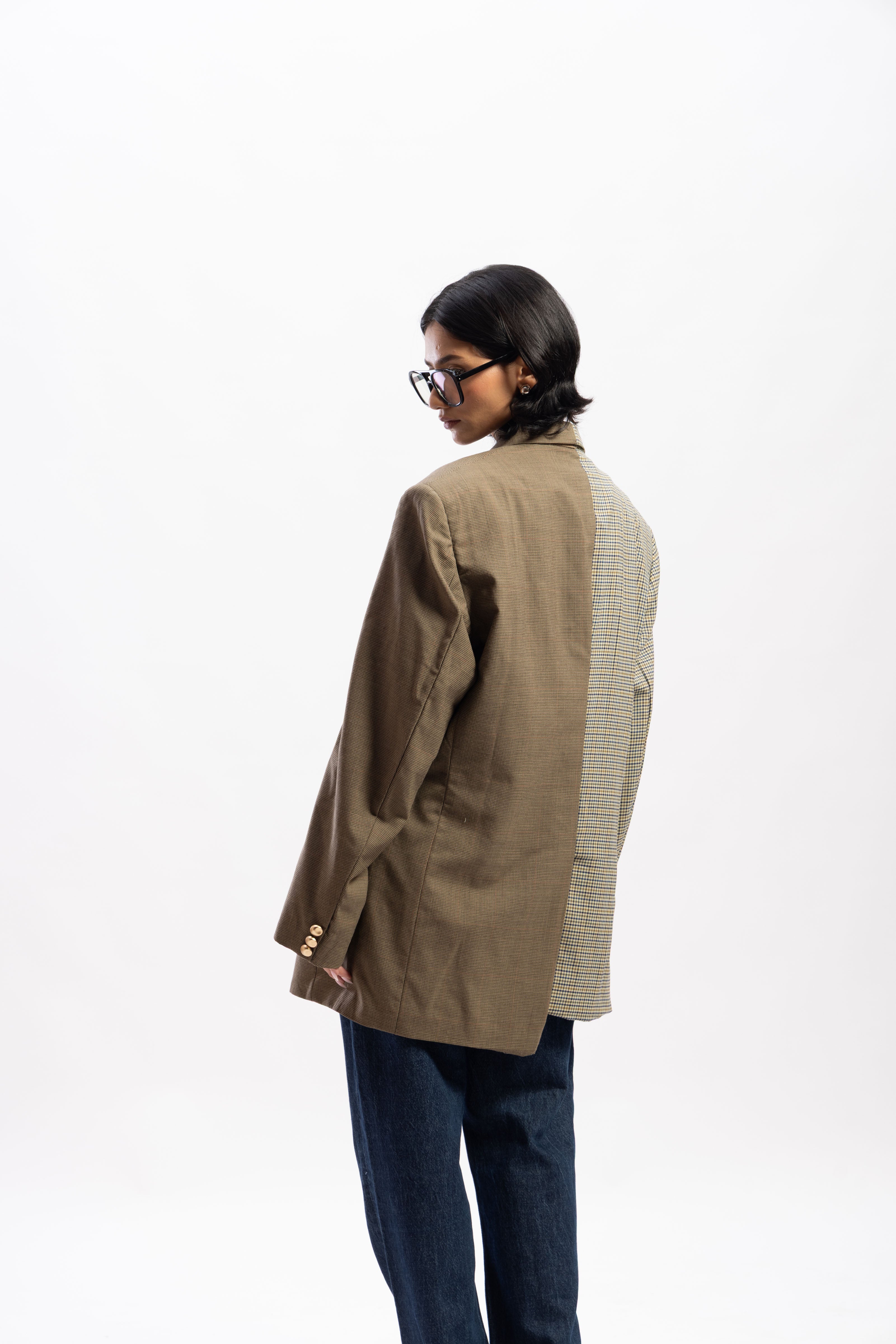 Half and half blazer