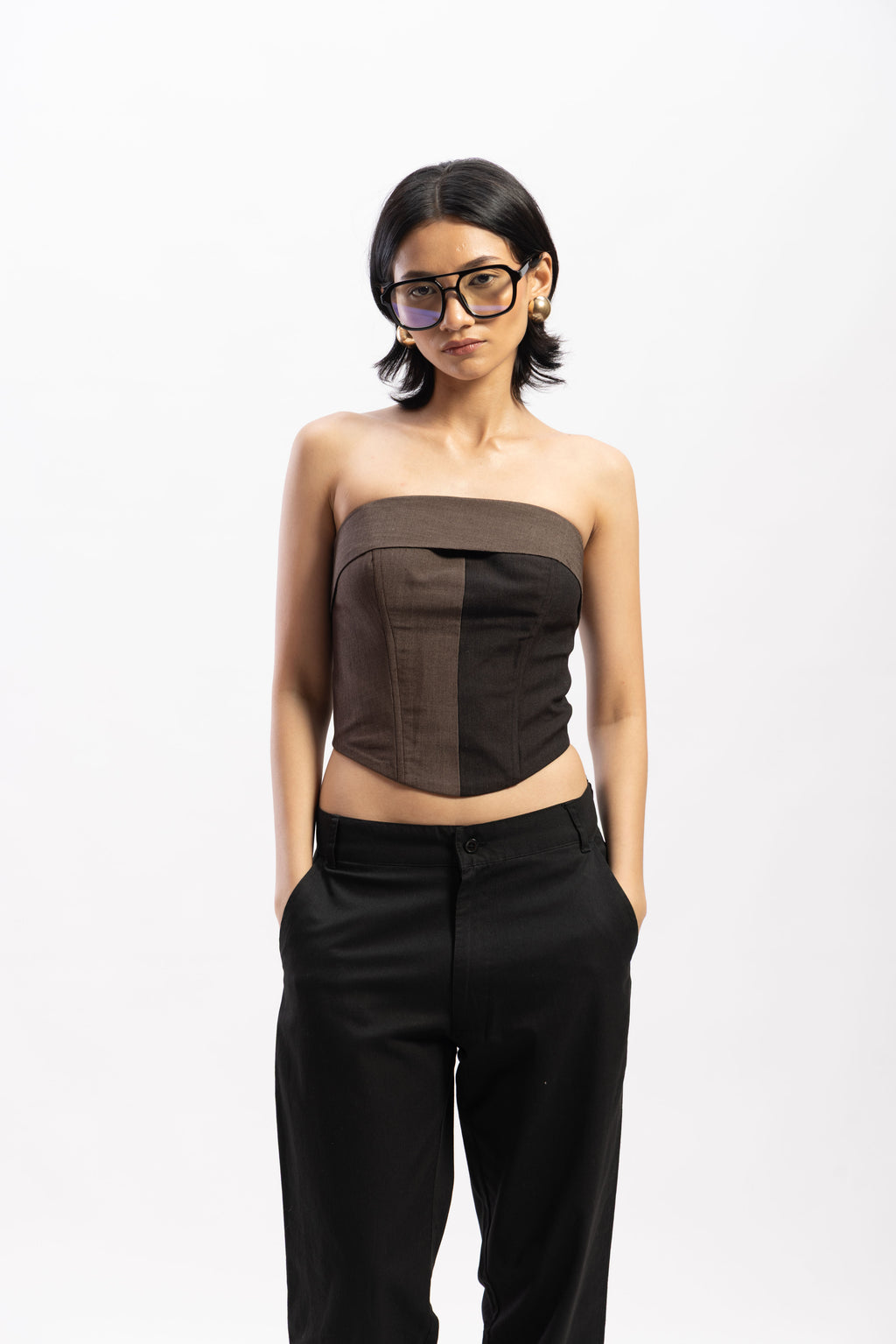 Half & Half overlap corset