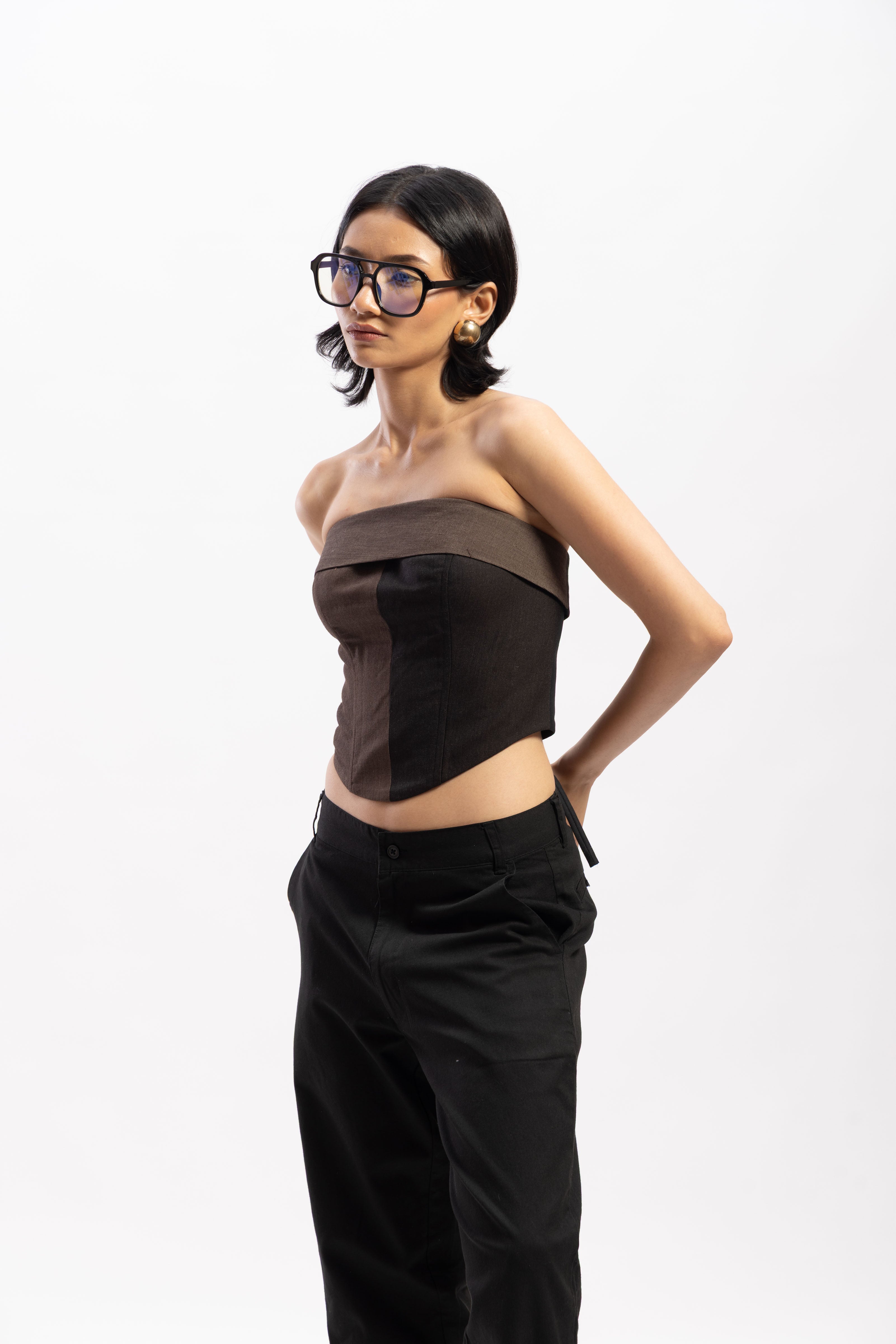 Half & Half overlap corset