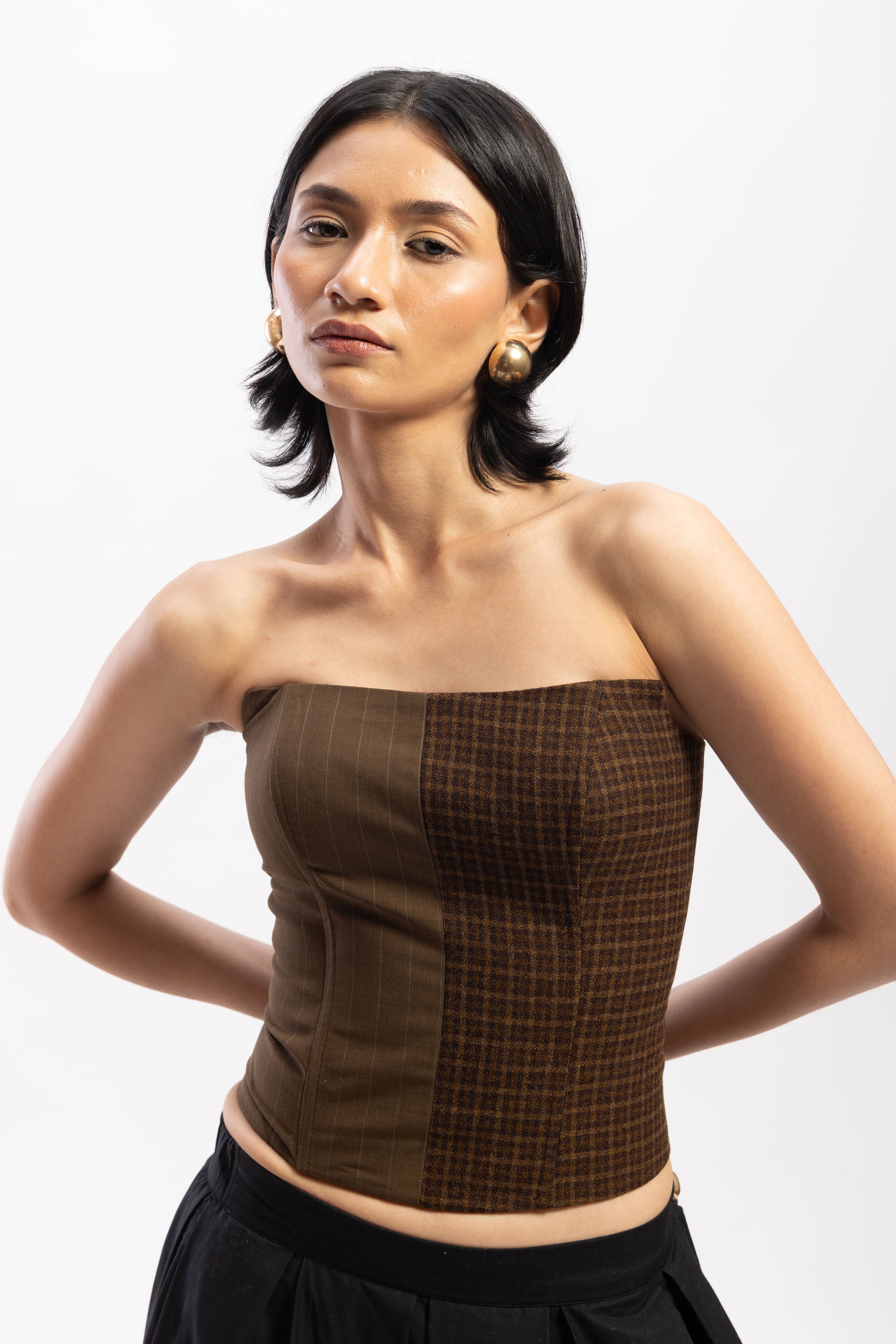 Half & Half paneled corset