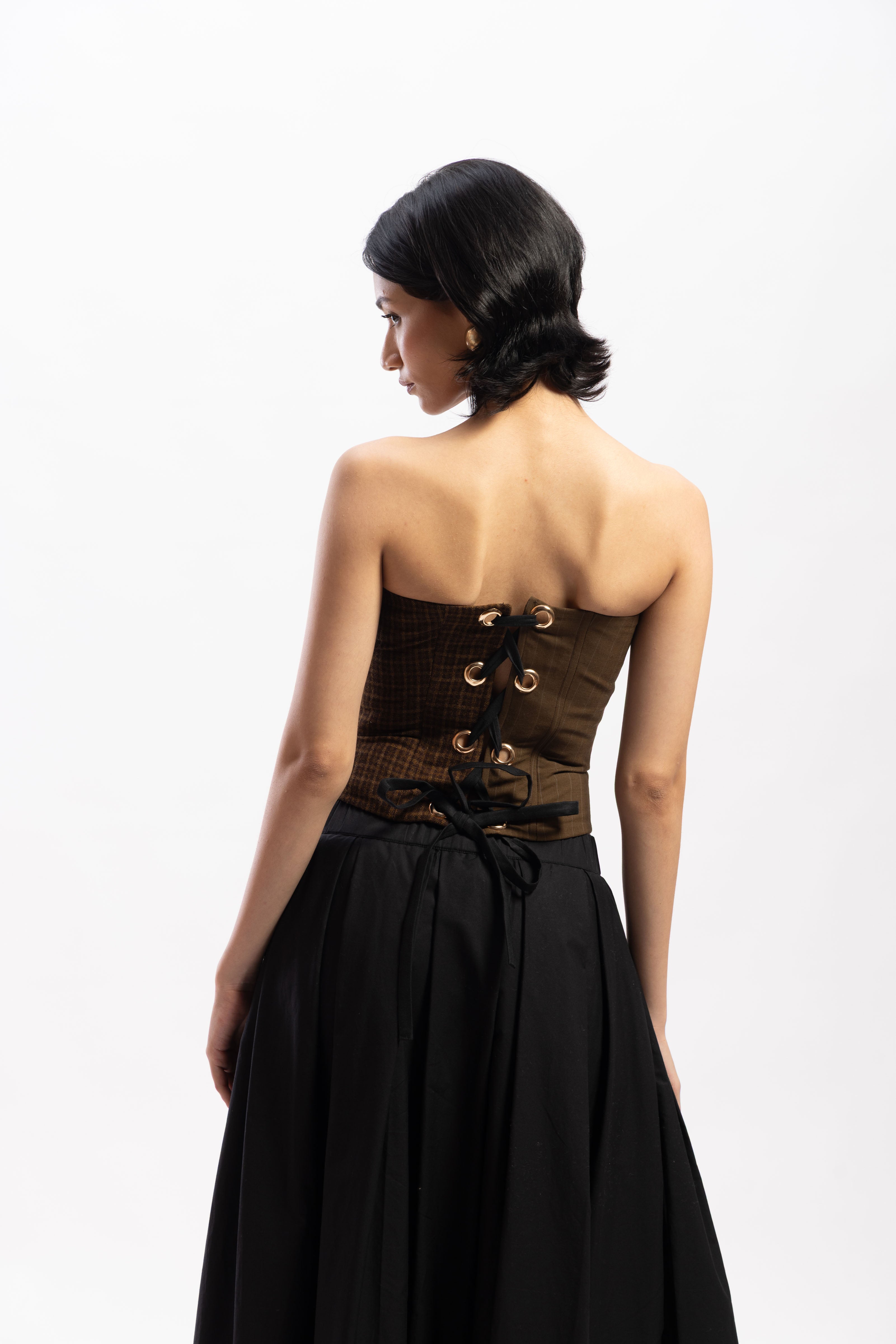 Half & Half paneled corset