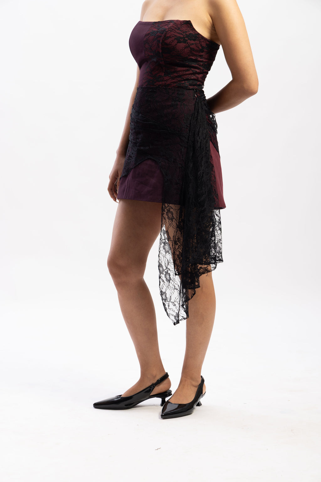 Half/half lace skirt