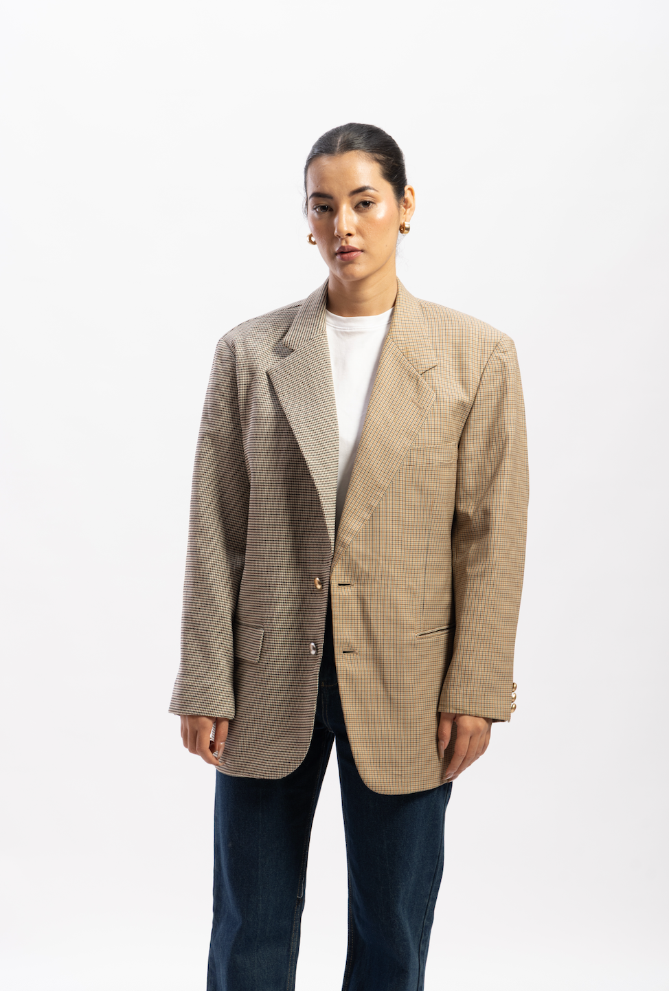 Half and half blazer