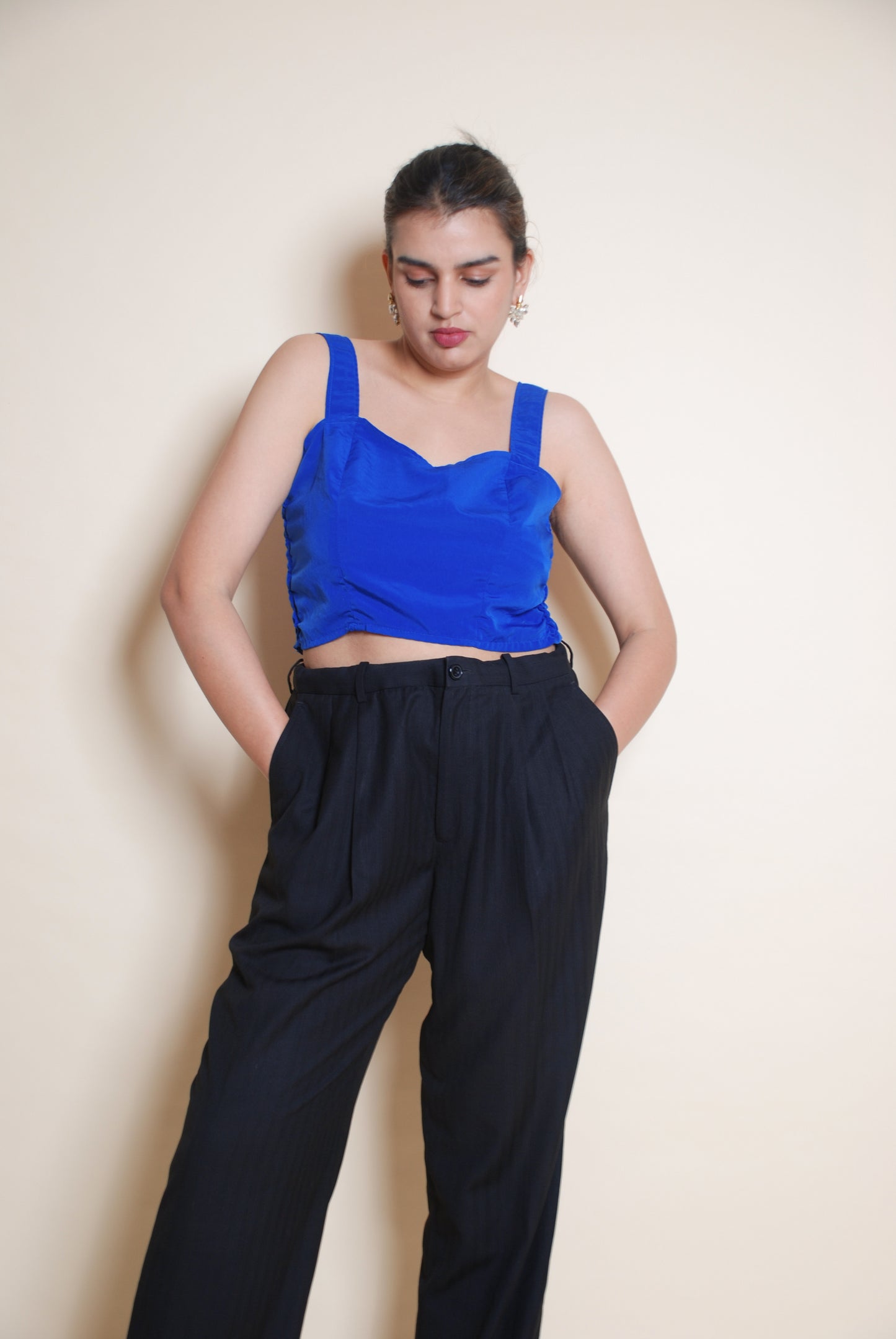 Cobalt blue crop top