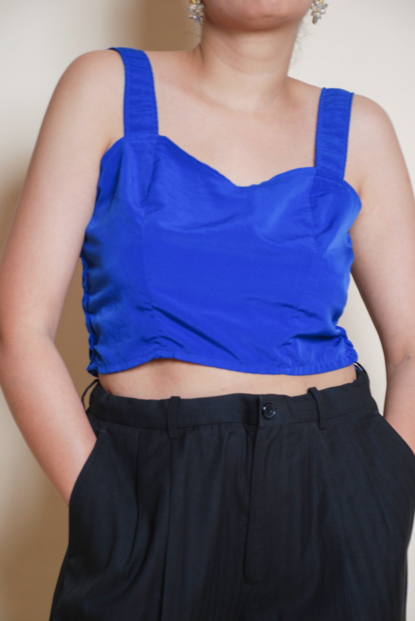 Cobalt blue crop top